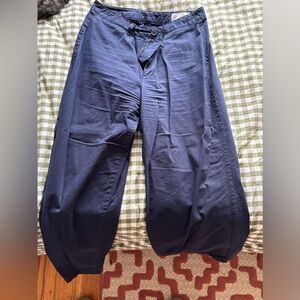 Navy High Rise Khakis